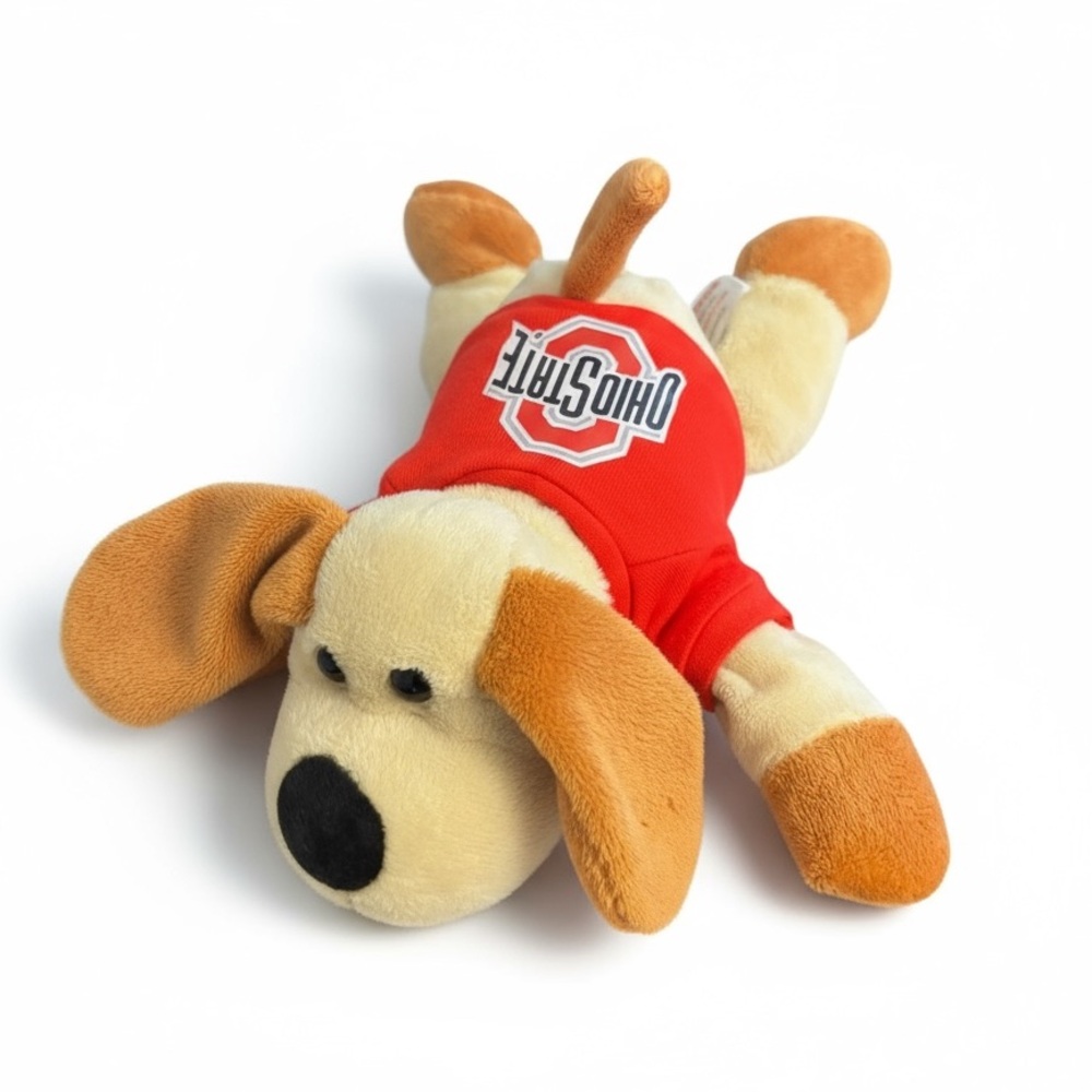 Plushland 2016 Ohio State Plush Dog Toy - Red/Tan